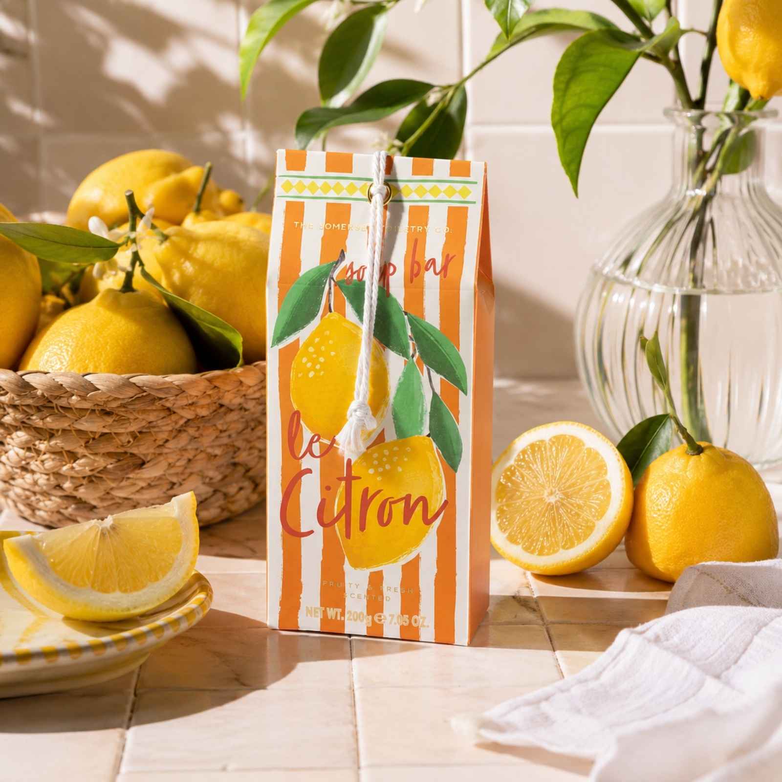 Fruity Stripes Le Citron 200g Soap | The Somerset Toiletry Co