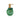 A green patterned pump bottle of Santa Claus-themed hand and foot wash with a gold pump and a green bow, on a white background.