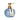 Blue hand wash bottle with gold pump and label on a white background