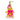 A gingerbread-shaped hand wash bottle filled with orange-yellow glittery liquid, featuring a gold pump dispenser, a bright pink bow on the neck, and a matching pink bow around the waist, with a label that reads 'gingerbread hand wash'.