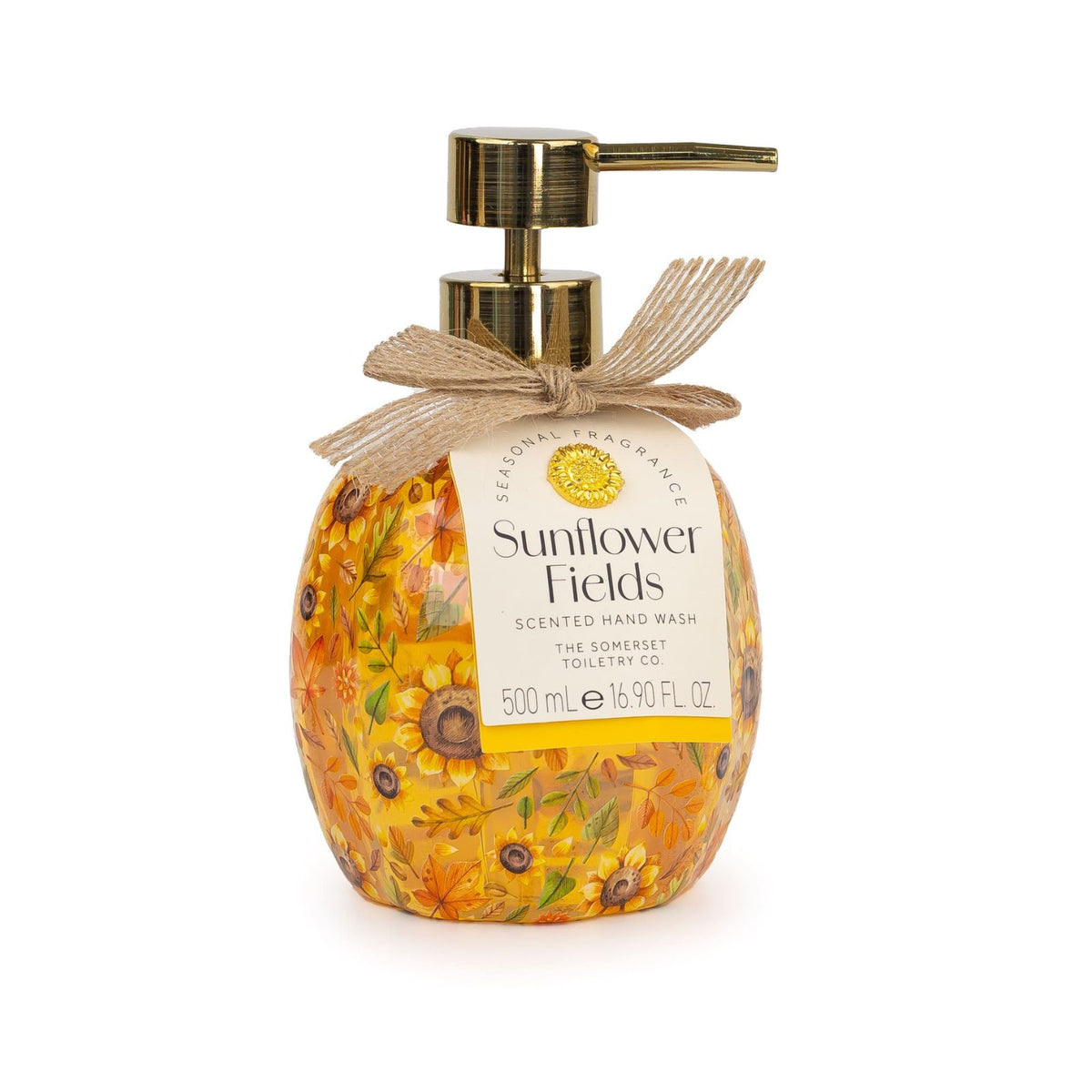 Sunflower Fields Pattern Pumpkin Hand Wash