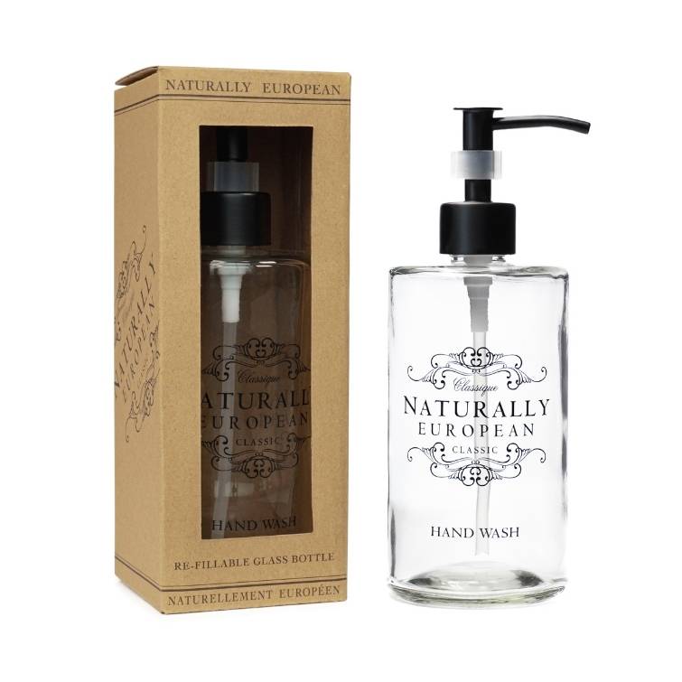 Naturally European Refillable Glass Hand Wash Bottle