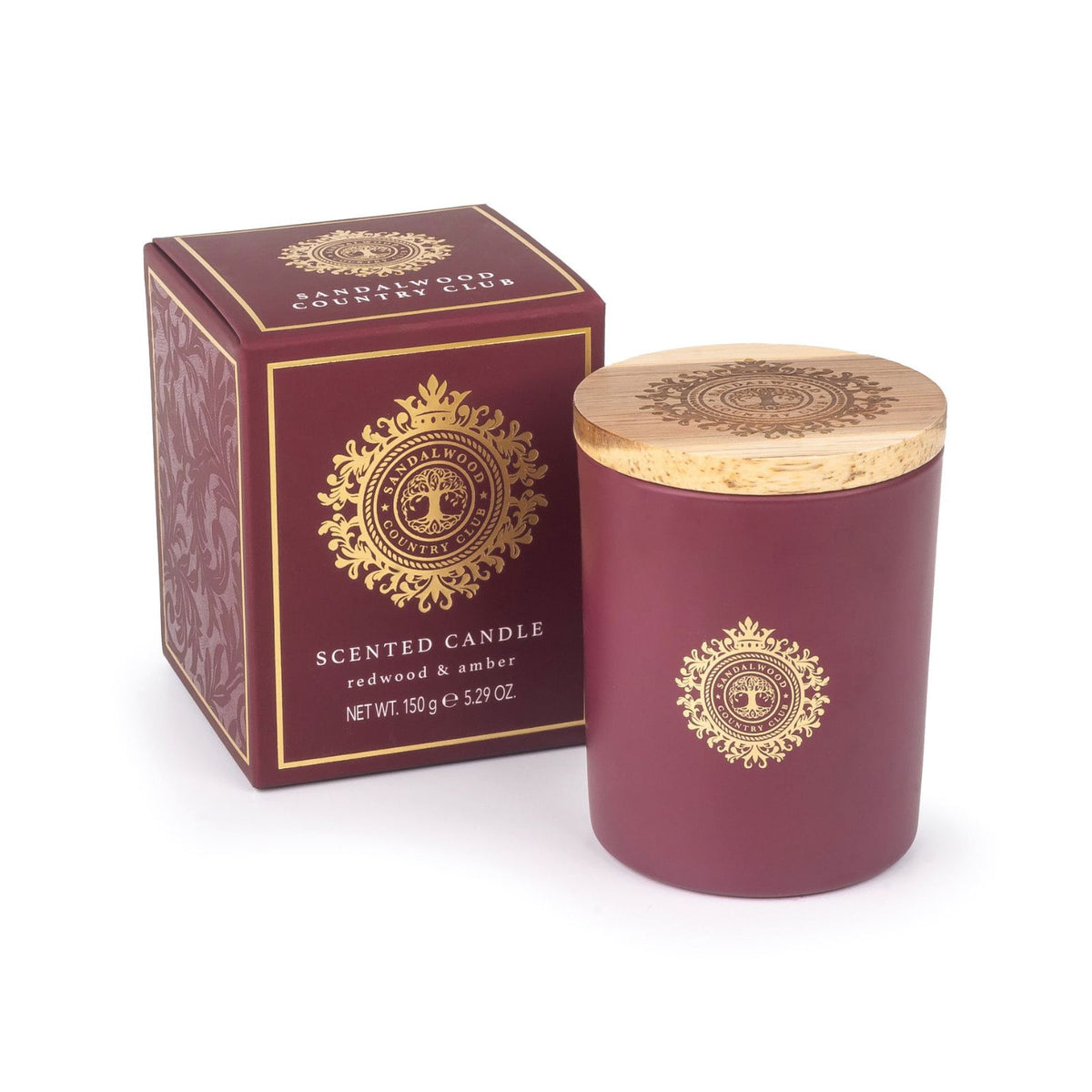 Sandalwood Country Club Redwood Amber Candle