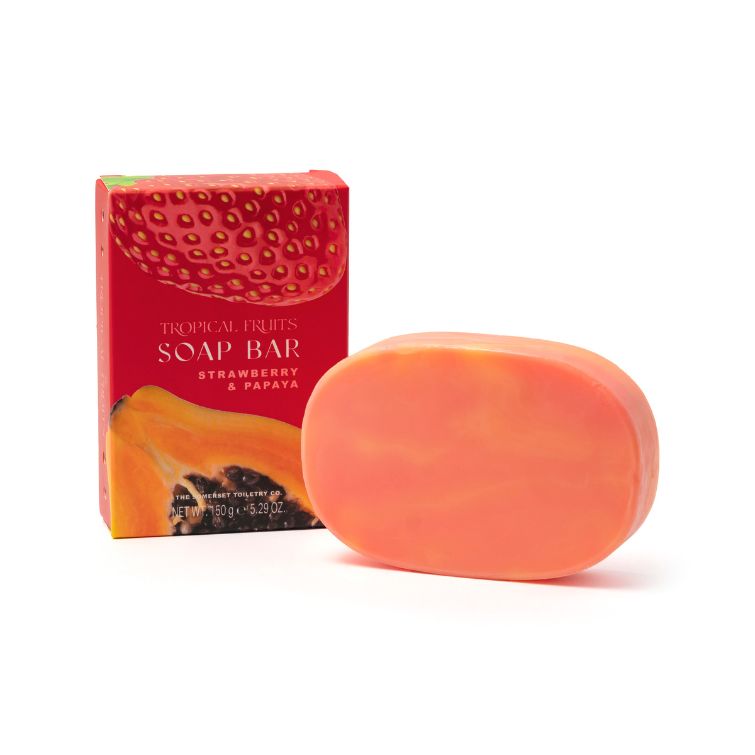 Tropical Fruits Strawberry Papaya Soap Bar