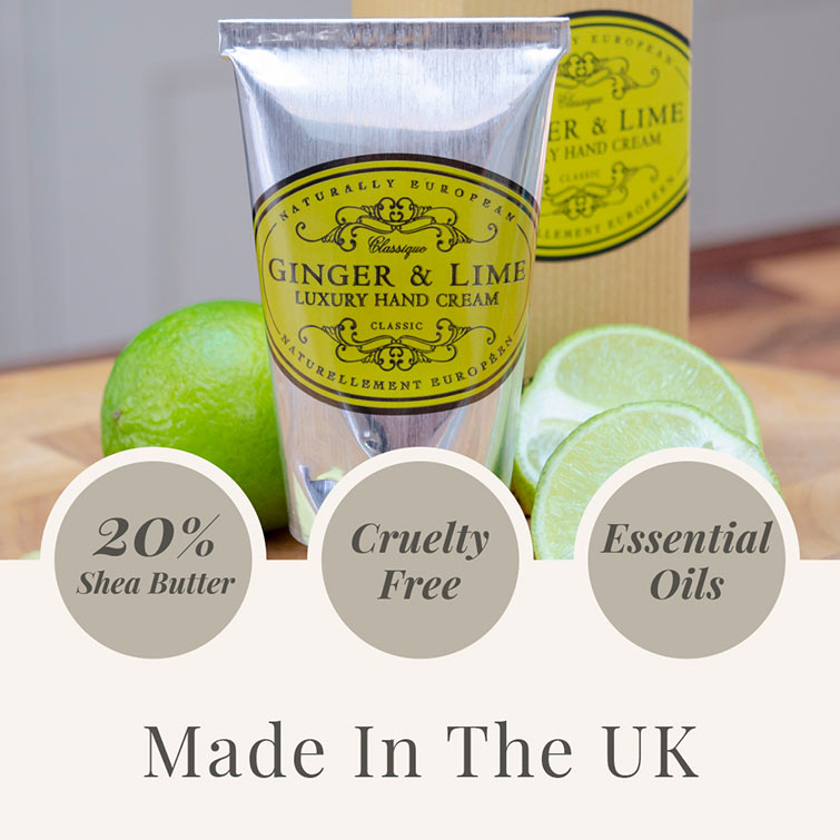 Naturally European 75ml Hand Cream - USP - Ginger & Lime
